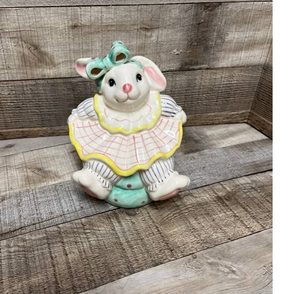 Vintage Fitz & Floyd Bunny Coin Bank